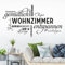 KLEBEHELD® Wandtattoo Wohnzimmer Wortwolke | VIP-Lounge, Zuhause, Kuschelzone, Sprüche, Wandaufkleber Farbe schwarz, Größe 160x86cm