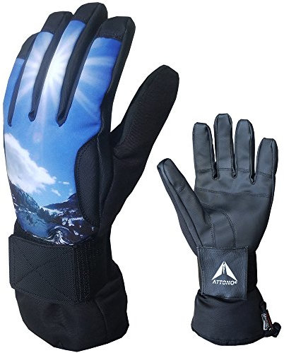 ATTONO Snowboardhandschuhe Ski Snowboard Carving Handschuhe Profi Skihandschuhe - Größe 10/XL