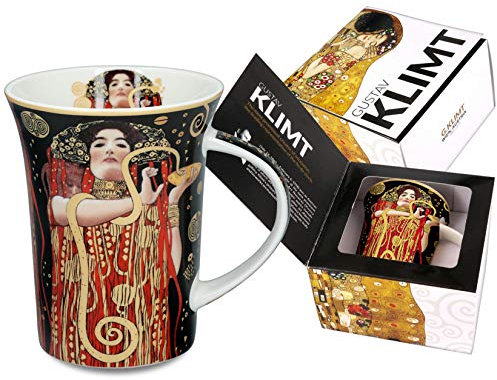 Carmani - Taza de porcelana decorado con 'Hygieia' de Gustav Klimt 350ml