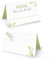 Tischkarten Eukalyptus, 50er Set: Namensschilder Schön, dass du da bist, Für Hochzeit, Geburtstag, Taufe, Konfirmation & Kommunion, Festdeko Tisch, Platzkarten zum Beschriften, Deko, 8,5 x 5,5 cm
