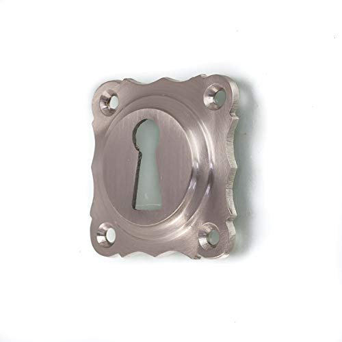 Antikas - Rosette in Nickel matt, Türschloss-Rosette, antike und neue Türen, Retro Design