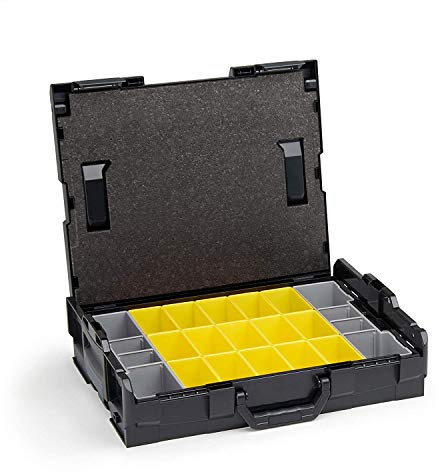 L-BOXX System von L-BOXX Sortimo | blackline schwarz L Boxx 102 mit Einsatz B3 | Werkzeugkoffer Verschlüsse anthrazit