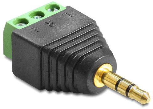 DeLOCK - Klinke Adapter 3,5mm Stecker > Terminalblock 3 Pin