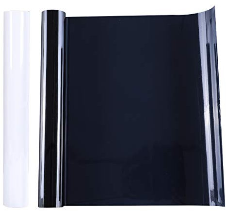 Heat Transfer Vinyl Bundle 2 Roll 12 Inch * 5 Ft Iron On HTV Heat Press Black and White Silhouette DIY Design for T-Shirt Hats Jeans Works with Silhouette Cricut Heat Press Machine (Black and White)