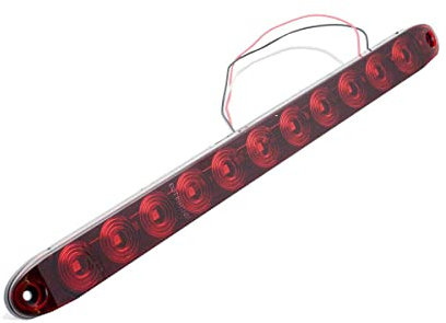 Riloer Feu de stop arrière de voiture, feu de freinage arrière de haut niveau universel 12V 11 LED troisième hayon, feu rouge