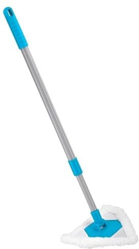 HOMESHOPA Microfibre Triangle Cleaning Mop, Easy Cleaning Mop , Extendable Handle 76-85cm Triangle Mop Cleans Kitchen, Bathroom Floor, Ceiling, Sofa, Corners, Bed Bottom Multipurpose