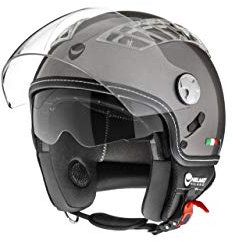 Helm HELMO Milano Demi Jet -Turbine- Jethelm (XS, grau metallic)