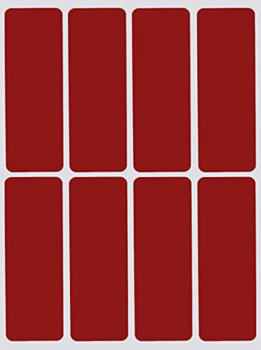 75mm x 25mm Writable Rectangular Labels Red Velvet Color Sticky Label Tag Stickers to Write for Home, Office, and School Projects, 120-Pack by Royal Green