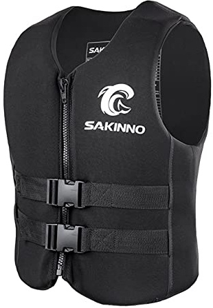 huraty Kids Youth Swim Jacket, Sports Training Swimming Vest Swimsuit with Adjustable Straps, Outdoor Water Sports Vests for Beach, Swimming Pool, Black, S