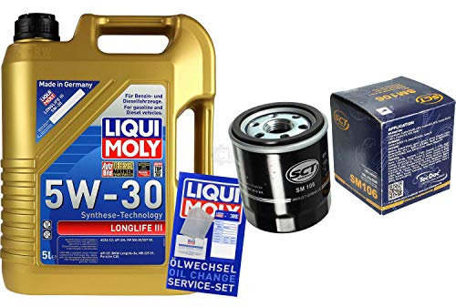 QR-PARTS 69396499 Filter Set Inspektionspaket 5 Liter Liqui Moly Motoröl Longlife III 5W-30 SCT Germany Ölfilter