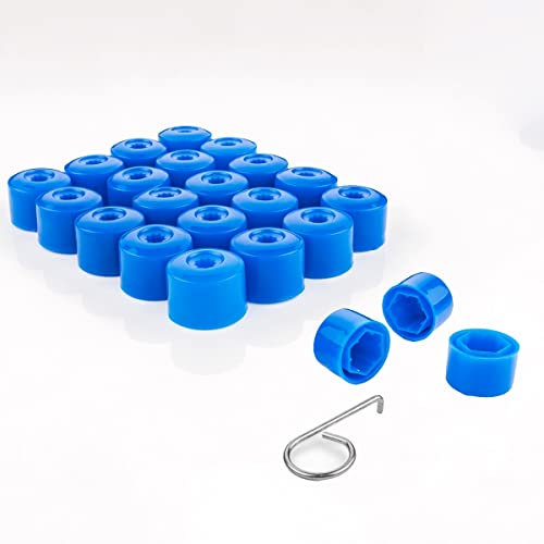 LST 20x Sechskant Rachraubenkappen Abdeckkappen Set 17 mm blau