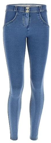 Freddy - Jeggings Push Up WR.up® Superskinny Jersey-Denim Organisch, Dunkel, Large, Denim