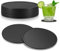 8 Pcs Silicone Coasters for Drinks, Black Round Mugs Coasters, Drink Coasters Pads Mats Non Slip for Coffee Beer Mug Wine Glass Home and Bar Coasters