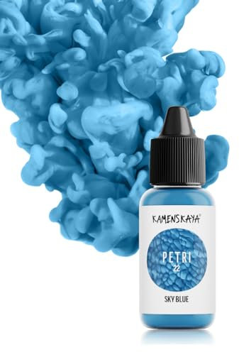 KAMENSKAYA Alcohol Ink für Epoxidharz Petri Art: Blau Alkohol Ink für Harz, 15 ml