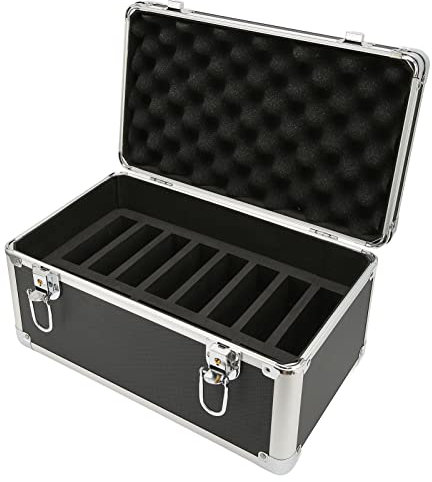 Boîtier de Stockage pour Disques Durs 3,5 Pouces, 10 Baies, Conception de Verrouillage de Sécurité avec Clé, Solide et Sûr, Étanche et Antichoc, Étui pour Disques Durs(Le Noir)