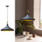 bamyum Champion Pendelleuchte Schwarz Gold aus Holz und Metall 35 cm, Hängelampe Esstisch, Küchenlampe Hängend E27, Hängelampe Schwarz für Kinderzimmer, Schlafzimmer, Wohnzimmer