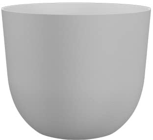 Artevasi Havana Natural Topf mit Selbstbewässerungssystem, einzigartige Textur, Blumentopf für innen und außen, 40 cm Durchmesser, weiß granitfarben