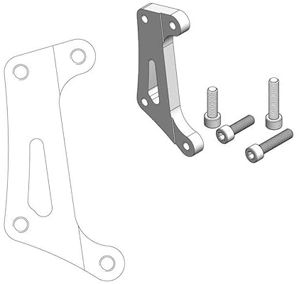 Moto Master Adapter Halterung für Supermoto Racing 300 mm