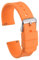 sourcing map Silicone Watch Band 14mm Width Quick Release Soft Rubber Replacement Watch Strap with Stainless Steel Buckle for Men Women, Orange