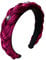 Alpenflüstern Trachten-Haarreif Samt Flechtoptik Helena - Damen Haarschmuck geflochten mit Perlen-Ornament, Haarband rutschfest fürs Dirndl (dunkelrot-bordeaux) ADV133