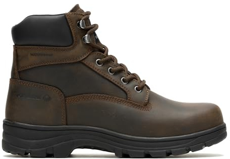 Wolverine Men's Carlsbad Waterproof 6 Work Boot, Dark Brown, 12.0M