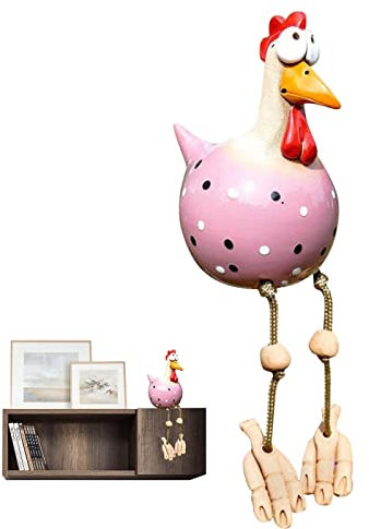 Rianpesn jardin coq en résine - Statue d'extérieur en résine - Pieux jardin en résine - Poule - Décoration - Poule - Ferme - Terrasse, Cour, Pelouse - Décoration - Sculptures