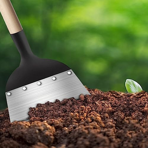 YeahBoom Multifunktionale Outdoor Garten Reinigungsschaufel,Garten Schaufel,Stahl Flach Unkrautwerkzeug Schaufel,Pflanzen Unkrautschaufel,Jäten,Pflanzen,Bauernhof,Jäten,Werkzeug für Garten,Rasen,28cm