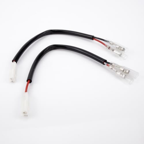 Aharon Motorrad 12V Verlaengerungskabel-Adapter für LED-Blinker | Kompatibel mit Motorrädern von Honda | Motorrad Blinker Adapterkabel | Kabeladapterstecker | Wasserdicht, Μotorradzubehör