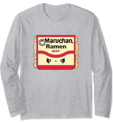 Maruchan Ramen Beef Flavor Angry Kawaii Package Langarmshirt