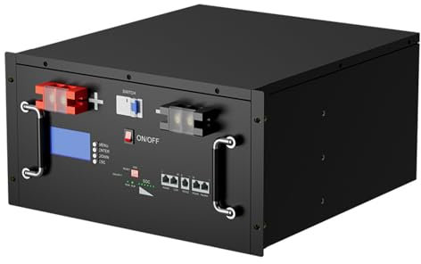 WILLQ 48-V-Lithiumbatterie, 100 Ah, 5120 Wh, Deep-Cycle-wiederaufladbare 51,2-V-LiFePO4-Batterie mit 100 A BMS für Notstrom-/Solar-/netzunabhängige Energiespeicherung