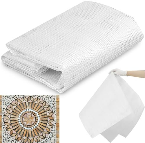 Teenyyou 36 X 76 Mosaic Mesh for Back Mounted Tile Fiberglass Mosaic Mesh Backing Boast for Tile Installation Supplies Tools (Non Sticky)