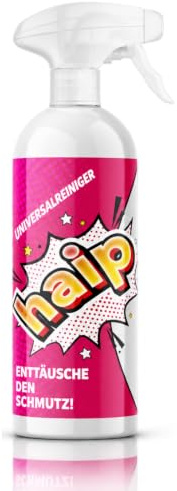 Universalreiniger | NANOBAUER HAIP 750 ml | Kraftvoller Reiniger für Kunststoff, Schuhe, Auto & Spielzeug | Fettlöser gegen Fett, Schmutz, Flecken & Fingerabdrücke | Spray-Reiniger