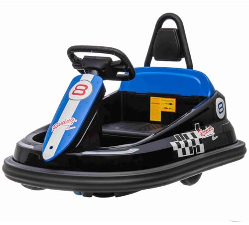 Super Kart Racer Electric Ride On Go Kart┃Easy Controls┃Automatic Brake┃2 Speeds┃Backrest┃Tight turning circle┃OutdoorToys┃For Younger Children┃3 Colour Options┃Black┃