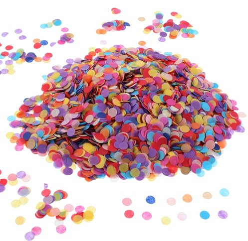 AOZUO - Confeti redondo de 1 cm (6000 unidades), multicolor para cumpleaños, bodas, San Valentín, baby shower (color)