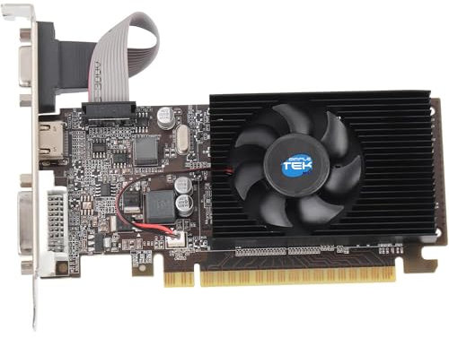 SIMPLETEK - Scheda Video GT 710 2 GB GDDR3 Doppia Staffa Low Profile SFF LP Grafica fino a 2 schermi PC
