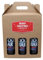 Personalised Kraft Beer Box Carrier & 3 Bottles of Beer Gift Set For Men, Dad, Son & Grandad For Christmas (Red Christmas Label, Doom Bar Amber Ale)