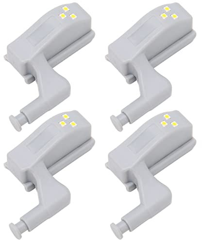 Schranklampe, Innenschrankbeleuchtung, 10 Sets, Scharnier-LED-Licht, Licht für Scharniere für Kleiderschrank, Schrank (Warmes Licht + Batterie)