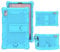 Case for Samsung Galaxy Tab S9FE 10.9 Inch 2023,KickStand Shockproof Military Grade PC Silicon Bracelet Holder Pen Bag Shoulder Girdle Protective Cover Sky blue