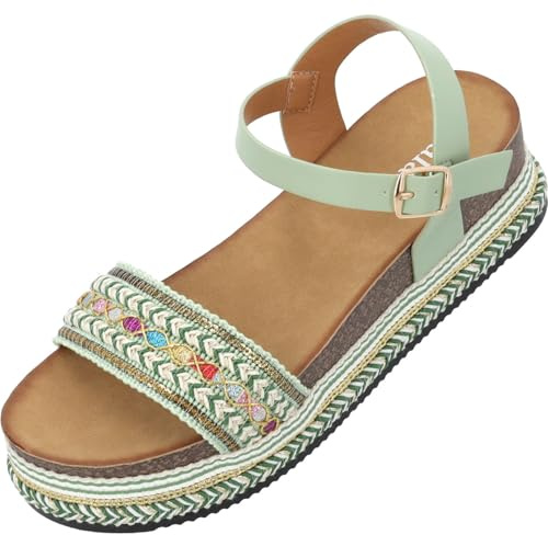 Palado Plateausandale Damen Segour – elegante Wedges – modische Sommerschuhe - Sandaletten als stilvoller Begleiter für den Alltag