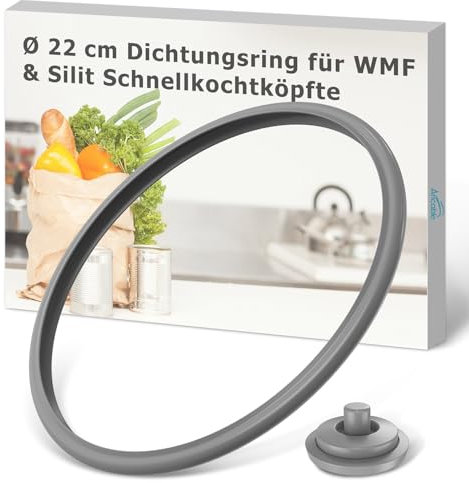 Ancable Joint d'étanchéité et signal de cuisson pour autocuiseur WMF, 22 cm, pièces de rechange en silicone, compatible avec l'autocuiseur WMF & Silit 3L-8,5L (6068559990 6093109502)
