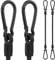 Goma elástica con mosquetón, 4 unidades de expansión con mosquetón, 30 cm, tensor de equipaje corto, correas tensoras de látex negro, tensores de goma fuertes y elásticos para toldos, lonas