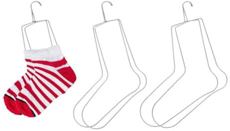UNICRAFTALE 6Stk Sockenspanner Socken Trockenbügel Sockenformer | Edelstahl,mit Haken,3 Größen,Edelstahlfarbe,42,8x27,8cm,39,6x21,6cm,41,8x24,5cm
