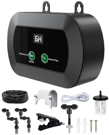 Humidificador para terrarios: Humidificador automático para terrarios de reptiles, de riego inteligente con temporizador | Nebulización con boquillas ajustables de 360° y función de pulverizac