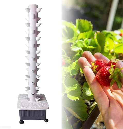 RRrawgff Tour hydroponique de 15 étages et 45 Trous, kit de Culture hydroponique, système de Culture aquaponique, Serre de Ferme, Tour pour Plantes potagères, Cadeau