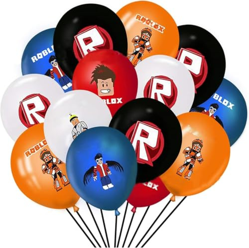 18Pcs Game Roblox Balloons, Birthday Party Decorations, Party Latex Balloons For Birthday Party Decoration