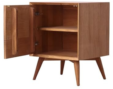 GLigeT Dateien Minimalistischer CD-Schrank aus Holz mit Tür for Wohnzimmer, Schlafzimmer oder Sofa-Sideboard Alben