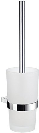 Smedbo Air WC-Bürste mit gefrostetem Glas, Silber/Weiß