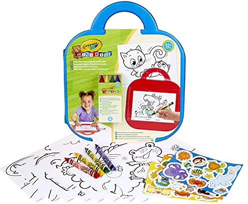 Crayola Mini Kids – Aktivitäten Set zum Malen und Abwischen, Kreative Aktivität für Babys ab 12 Monaten, 4 Waschbare Wachsmalstifte Inklusive, 98-2000
