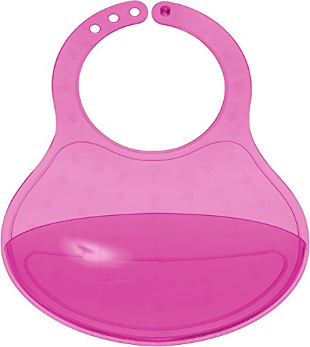 Bieco 79000020 - Lätzchen mit Fangschale und 3 fach verstellbarer Halsweite pink