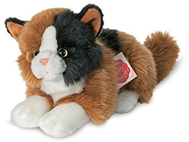 Hermann Teddy Collection 906902 - Plüsch-Glückskatze liegend, 20 cm